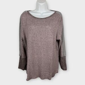NWT Soft Surroundings Bailey Thermal Blush Pink Long sleeve Petite Large Boho
